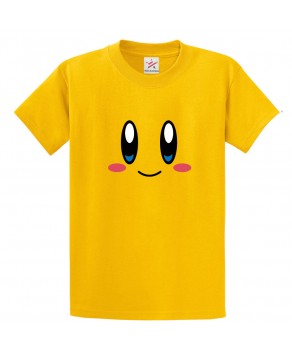 Kirby Cute Classic Unisex Kids and Adults T-Shirt for Video Game Lovers